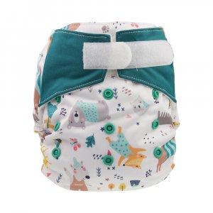 Blümchen All-in-One Windel One Size Bambus mit Klettverschluss Blümchen All-in-One Windel One Size Bambus mit Klettverschluss