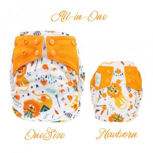 Blümchen All-in-One Newborn mit Druckknöpfen Blümchen All-in-One Newborn mit Druckknöpfen
